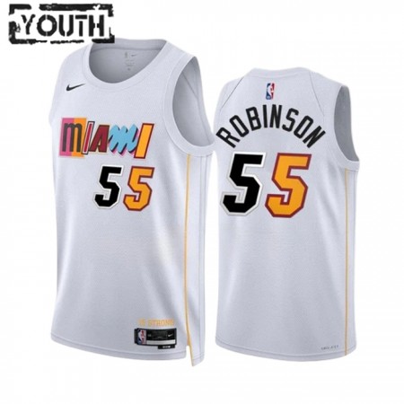 NBA Børn Trøje Miami Heat Duncan Robinson 55 2022-23 Nike City Edition Hvid Swingman NBA Børn Trøje Miami Heat Duncan Robinson 55 2022-23 Nike City Edition Hvid Swingman